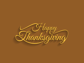 beautiful text design of happy thanksgiving