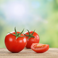 Tomaten Gemüse im Sommer
