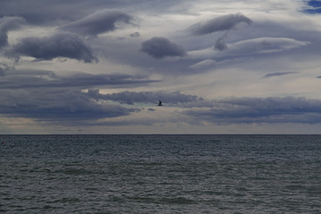 Wolkenwellen Meer und M&ouml;we