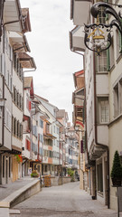 Fototapeta na wymiar Zuger Altstadt, Stadt Zug, historische Altstadthäuser, Schweiz