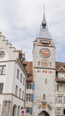 Fototapeta na wymiar Stadt Zug, Zuger Altstadt, Zytturm, historische Häuser, Schweiz