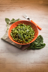 spatzli with sage and butter, traditional italian recipe