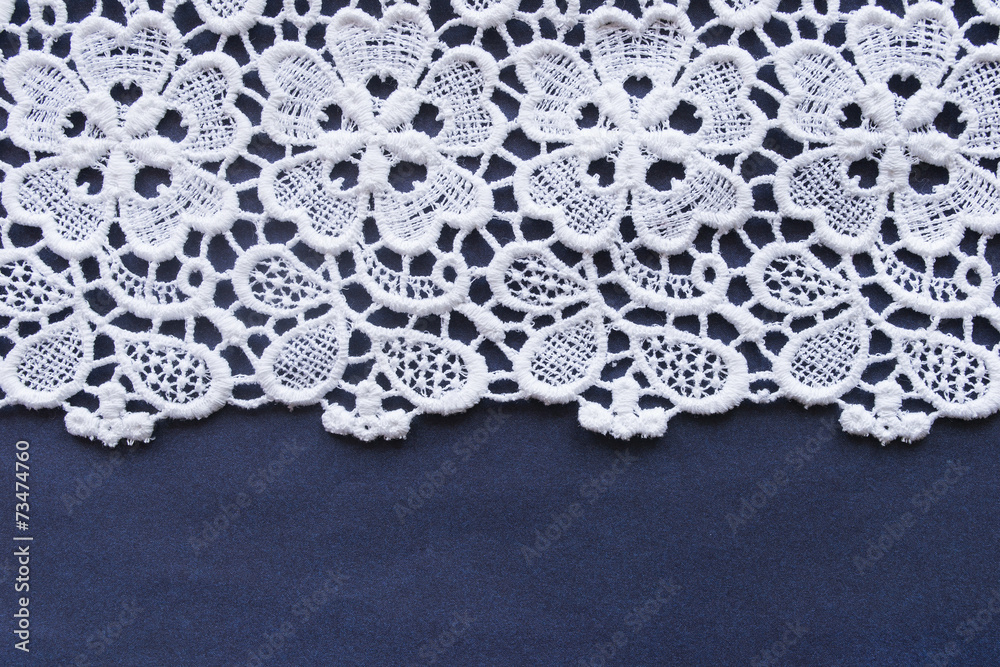 Wall mural white lace