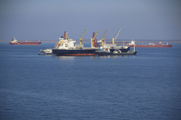 Fototapeta premium tanker on the high seas
