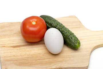 vegetables on the white background