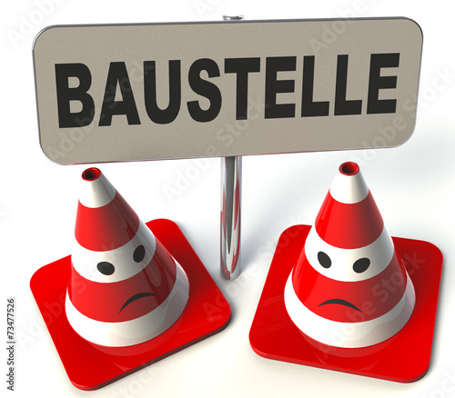 "Baustelle Baustellenschild" photo libre de droits sur la ...