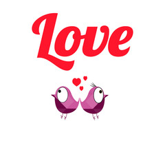 love illustration over color background