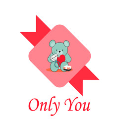 only you Love illustration over color background