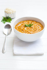 Vegetable Soup with Lentils, Pumpkin and Curry