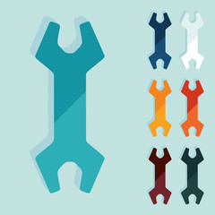 Flat design: wrench