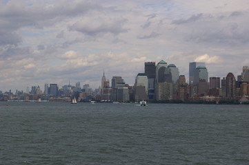 Manhattan Skyline vom Wasser
