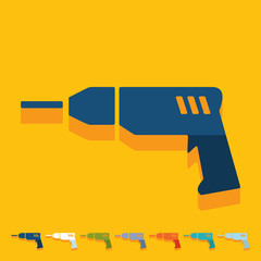 Flat design: drill