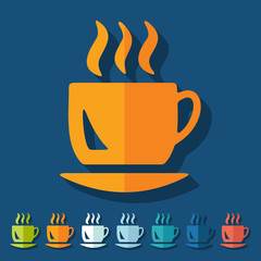 Flat design: coffee