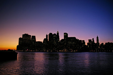 Fototapeta na wymiar Nacht über Manhattan