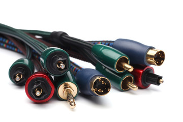 Group  of audio/video cables