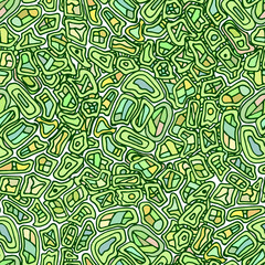 Fototapeta premium Seamless green texture with ornament tribal style. Ethnic style.