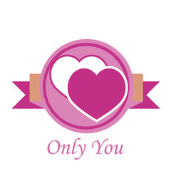 only you Love illustration over color background