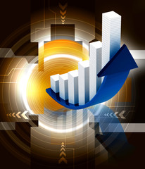 Digital illustration of Business graph