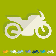 Flat design: motorcycle
