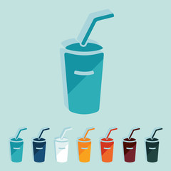 Flat design: soda