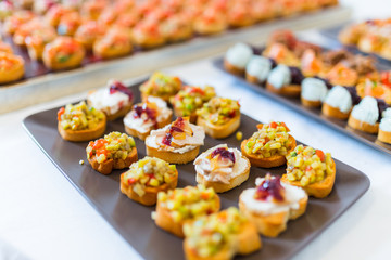Plate with canapes