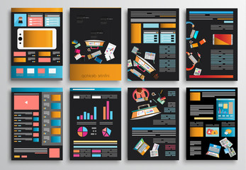 Set of Flyer Design, Web Templates. Brochure Designs