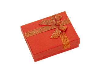 red gift box with  bow