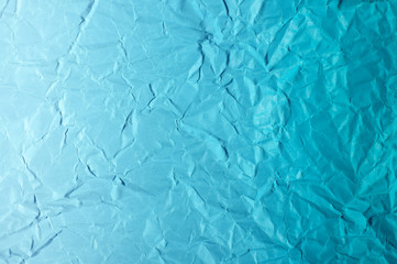 Gradient blue color wrinkled paper wallpaper