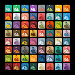 Flat design: dealer casino