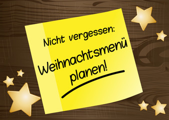 Nicht vergessen:  Weihnachtsmenü planen