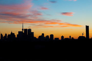 Fototapeta na wymiar Downtown Toronto at Dusk