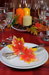 Tableware in autumn colors