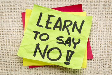 learn to say no advice