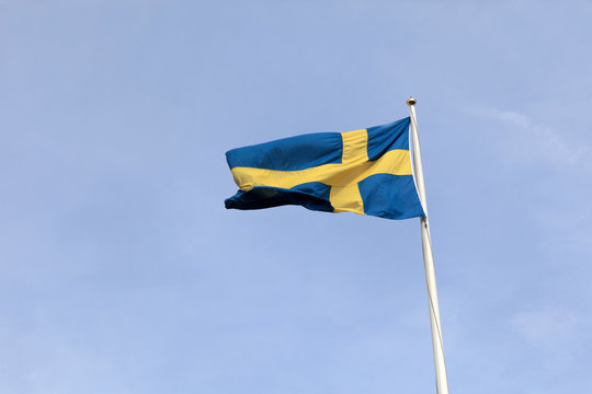 Waving flag of Sweden