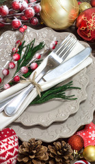 Christmas table setting