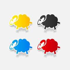 realistic design element: sheep