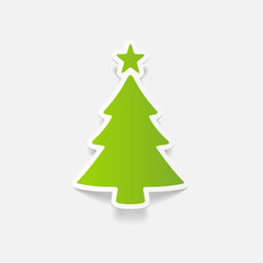 realistic design element: christmas tree