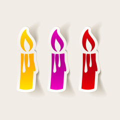 realistic design element: christmas candle