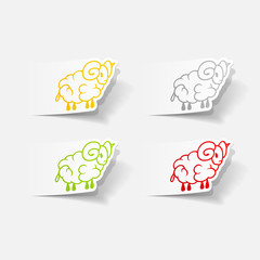 realistic design element: sheep