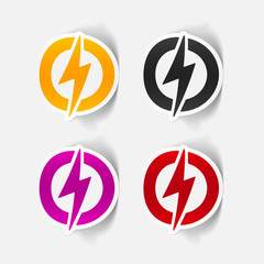 realistic design element: lightning bolt