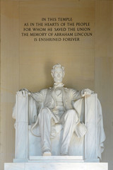 Lincoln Statue in Lincoln Memorial, Washington DC