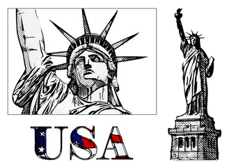freedom statue illustration