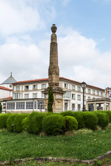 Fototapeta na wymiar Churruca Obelisk in front of the hostel Ferrol, Galicia, Spain