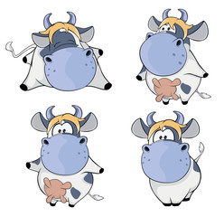 Happy cows.Clip-Art. Cartoon