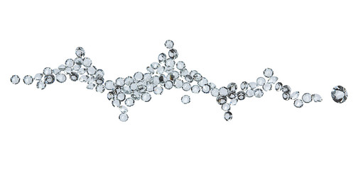 Small crystal is aligned like the heart rate forms.