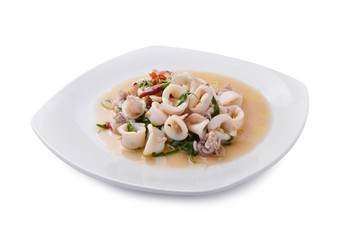 Fried squid with spicy