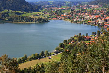 Fototapeta premium Luftkurort Schliersee - Blick von der Hohenwaldeck