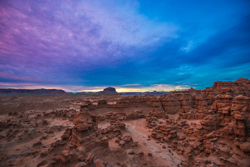 Beautiful Sunset Sky over the Goblin Valley