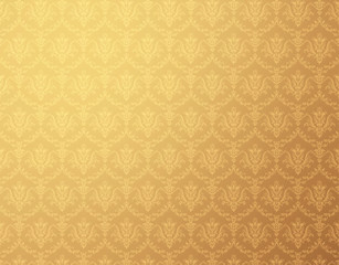 floral pattern gold wallpaper