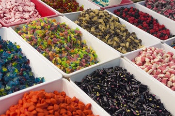Sweet, colored candies